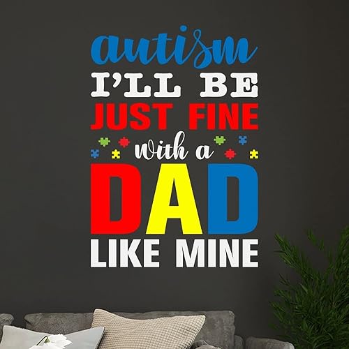 Miniatura 8 de Adhesivo decorativo para pared de autismo, explicar la forma de la naturaleza, para concientización sobre el autismo, soporte autista, rompecabezas,