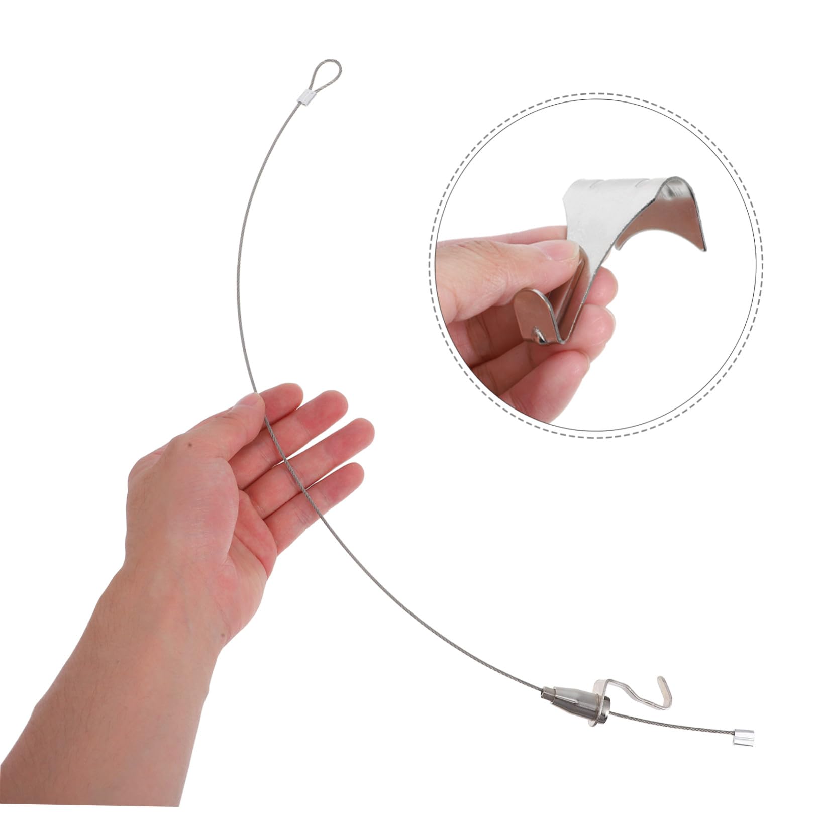 Kisangel Kit para Colgar Cuadros 10 Sets Ganchos de Acero Inoxidable Ajustables y Fáciles de Instalar Sistema para Colgar Obras de Arte en Exhibiciones y Galerías Públicas
