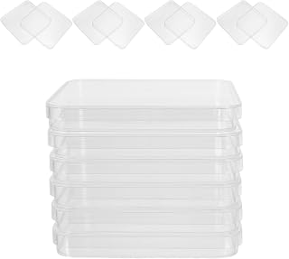 SHINEOFI 10pcs Square Petri Dishes with Lids 130130mm Clear Plastic Tissue Culture Plate for Cell Culture Microbiology Research and Lab Experiment, Transparency Laboratory Dishes