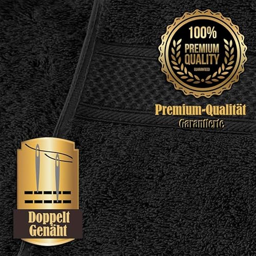 LEBENGOOD Handtücher Set, 4 Handtücher 50x90 aus Baumwolle - 100% Oeko-TEX®, Handtuch, Gästehandtücher, Badetuch, Badetücher, Duschtuch, Duschhandtuch, Badehandtuch, Duschtücher. (4 50X90 Negro)
