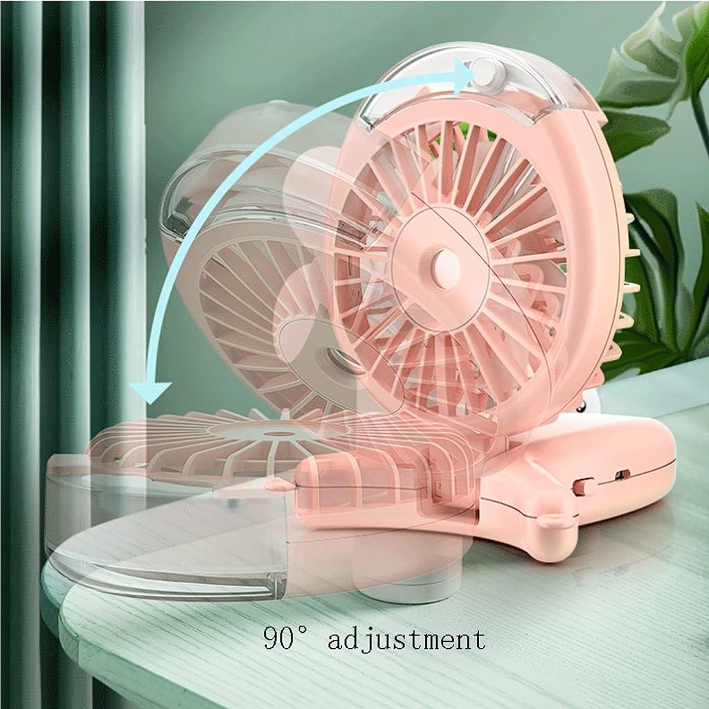 Portable Desk/Neck/Handheld Fan,Portable Mini Fan,USB Cooling Fan,Desk Fan for Bedroom/Home,Handheld/Neck Fan for Outdoor High Wind (Color : Green)