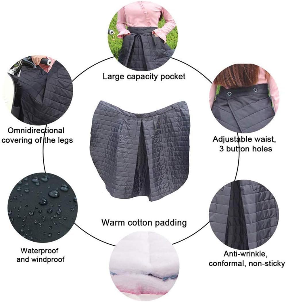 Housse De Tablier De Protection De Moto pour Les Genoux, Jupe en Coton Coupe-Vent épaisse D’Hiver pour Scooter, Couvre-Jambes De Taille De Genou Chauds Et Imperméables, B