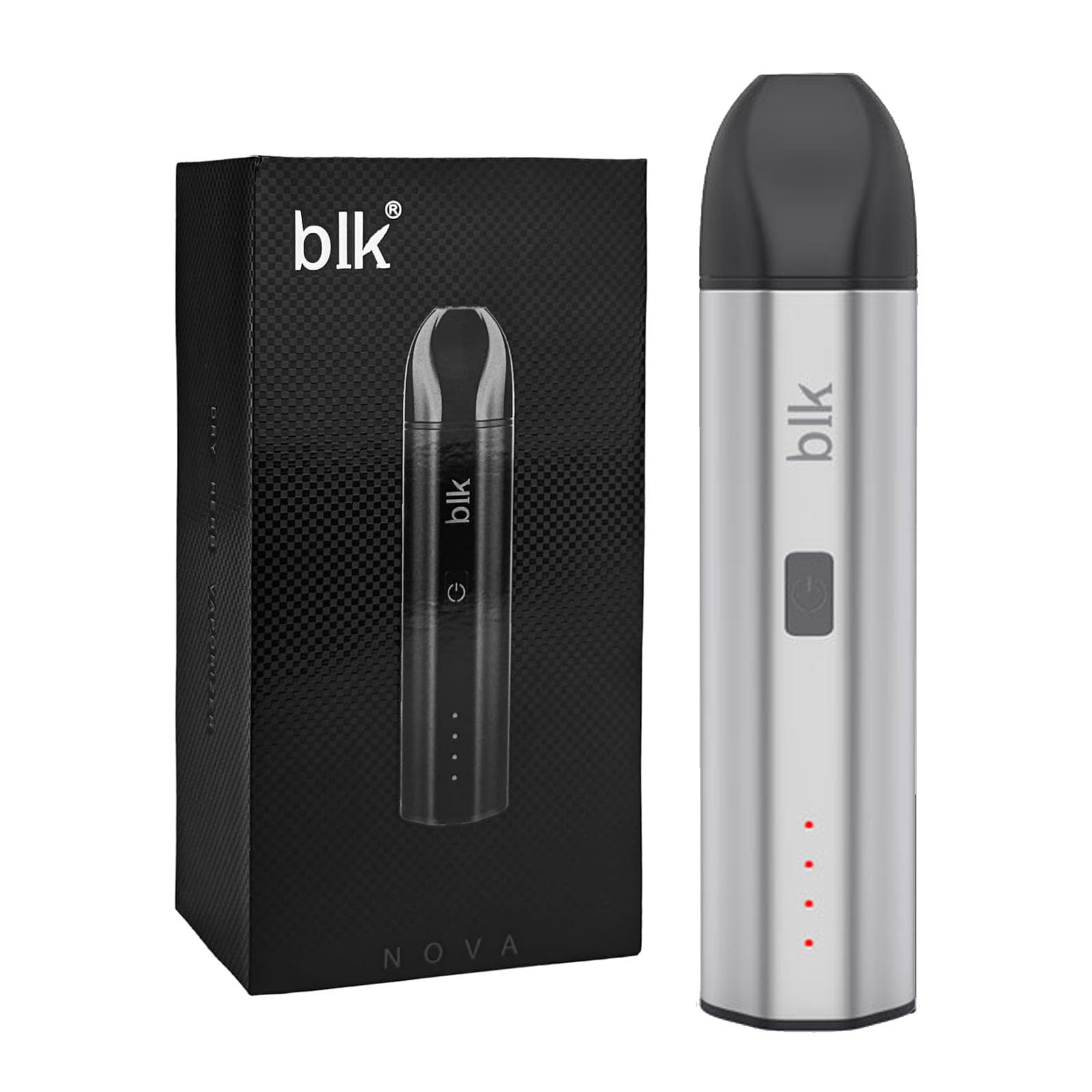 Vaporisateur d'herbes sèches pour aromathérapie, kit de vapotage, batterie 1600 mAh, vaporisateur à base de plantes avec chemin d'air isolé, contrôle de la température, chambre en céramique (argent)