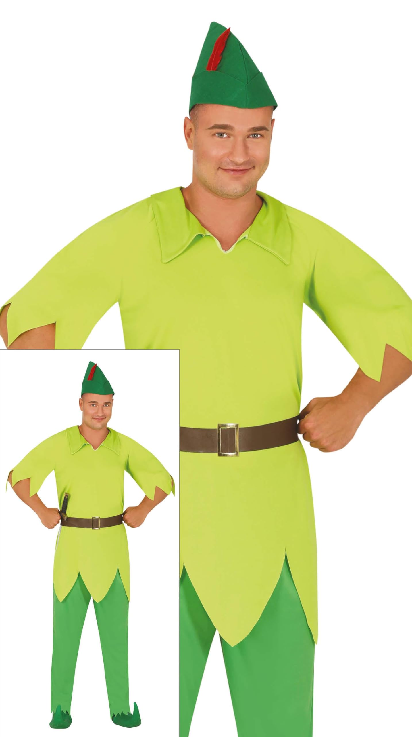 FIESTAS GUIRCA Disfraz Arquero Verde Hombre - Disfraz Hombre Adulto