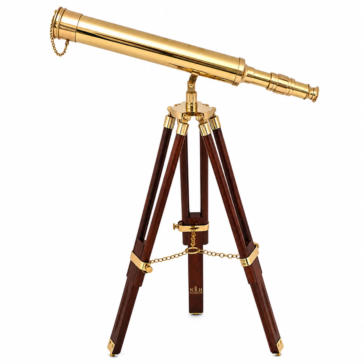 VINTAGE LAITON TÉLÉSCOPE Caché Canne Pliage en Bois Marche Bâton
