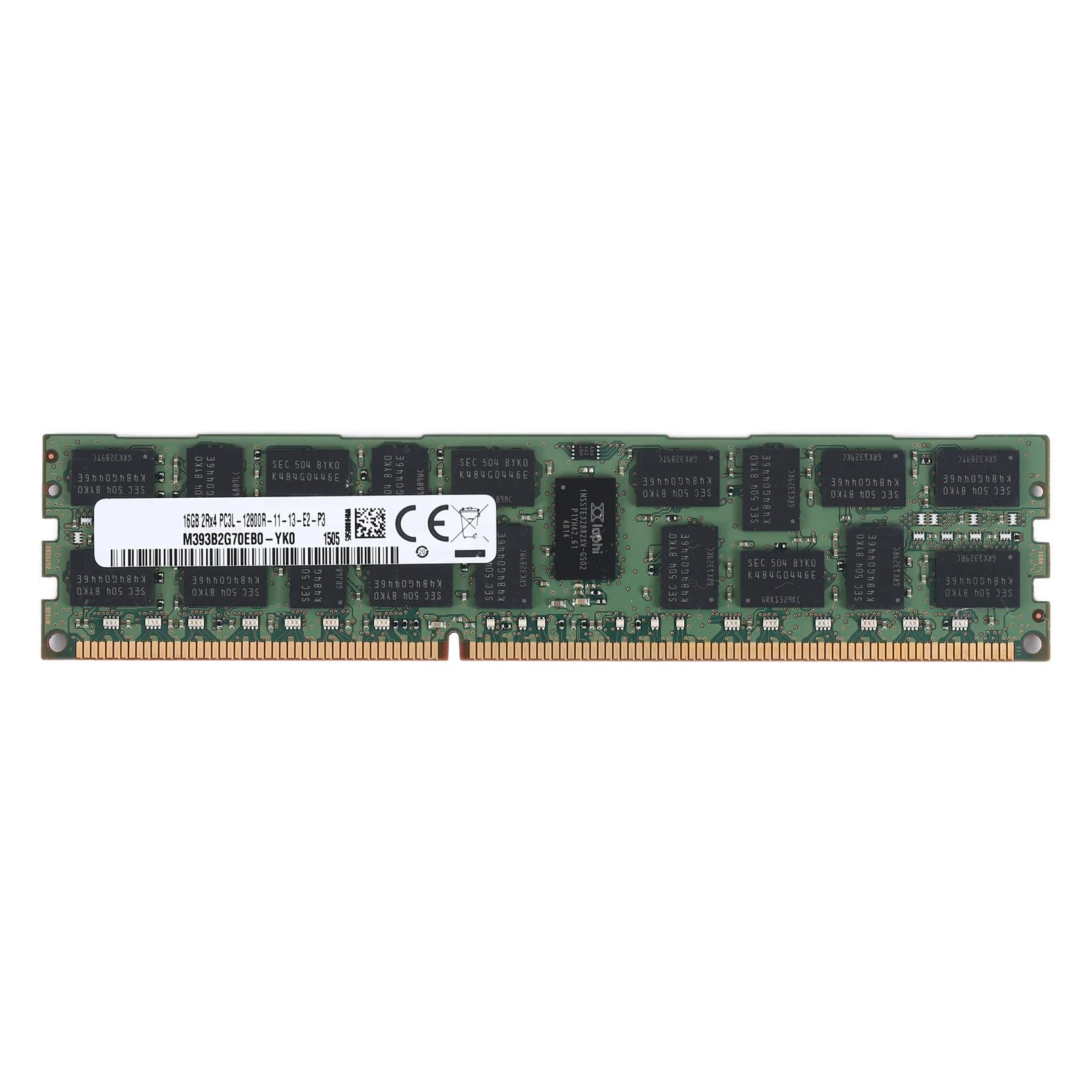 Asyduey DDR3 16GB 1600Mhz RECC PC3-12800 Memoria 240Pin 2RX4 1.35V Reg ECC Memor