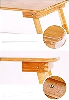 Vista 5 de TJLSS - Soporte plegable portátil de bambú para computadora portátil, escritorio para laptop, mesa de computadora para cama, sofá, cama, mesa