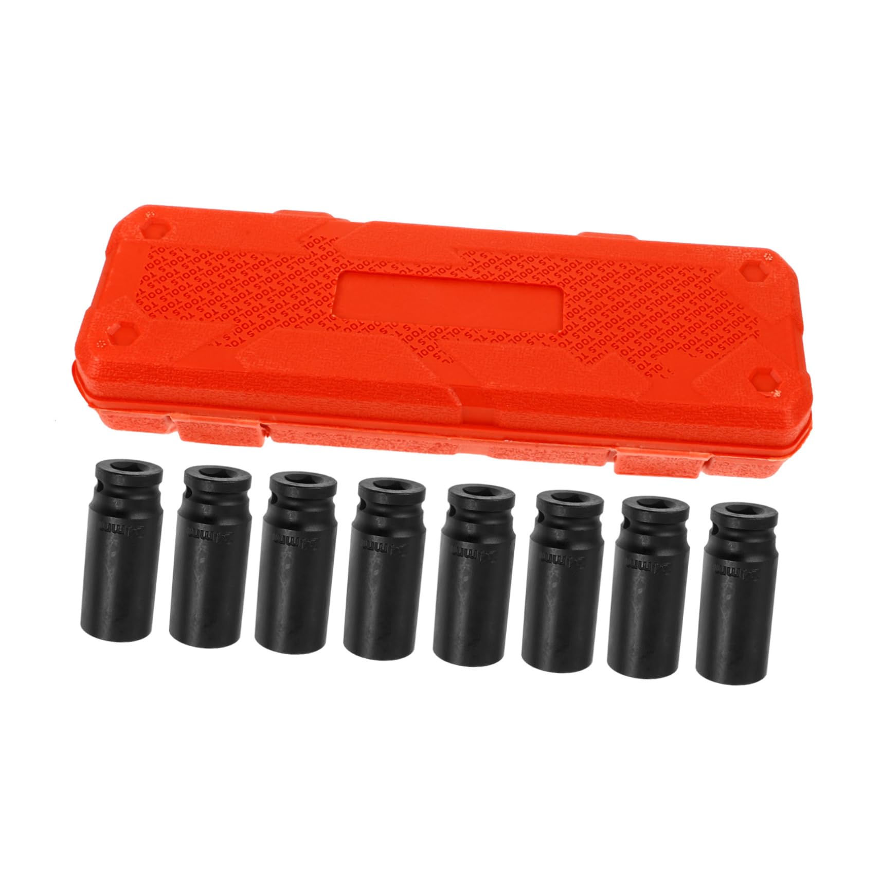 Set Bussole a Impatto 1/2 Pollici 10 Pezzi Metriche Profonde | Acciaio al Carbonio Elevato, Custodia Inclusa, Misure 8-21mm, per Lavori Meccanici e Riparazioni Auto