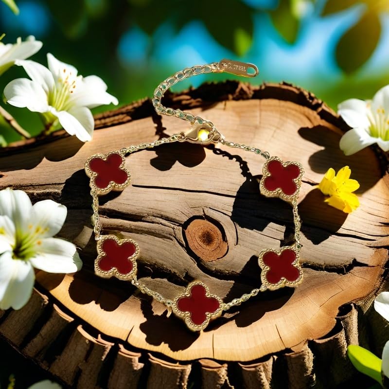 Clover bracelet, elegant design, handmade jewelry for women, adjustable clover charm bracelet, fashion jewelry4