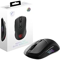 MSI VERSA 300 ELITE WIRELESS Gaming Mouse, Sensore Ottico da 26000 DPI