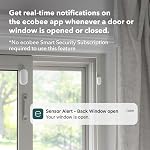 ecobee Smart Sensor for Doors & Windows 2 Pack - Wifi Contact Sensor for Home Security, Energy Savings - Compatible with ecobee Smart Thermostats - Temperature sensor | Get instant alerts when doors and windows are opened. Enhance your security and p