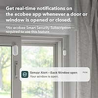 Vista 4 de ecobee Sensor inteligente para puertas y ventanas, paquete de 2, sensor de contacto Wifi para seguridad del hogar, ahorro de energía, compatible