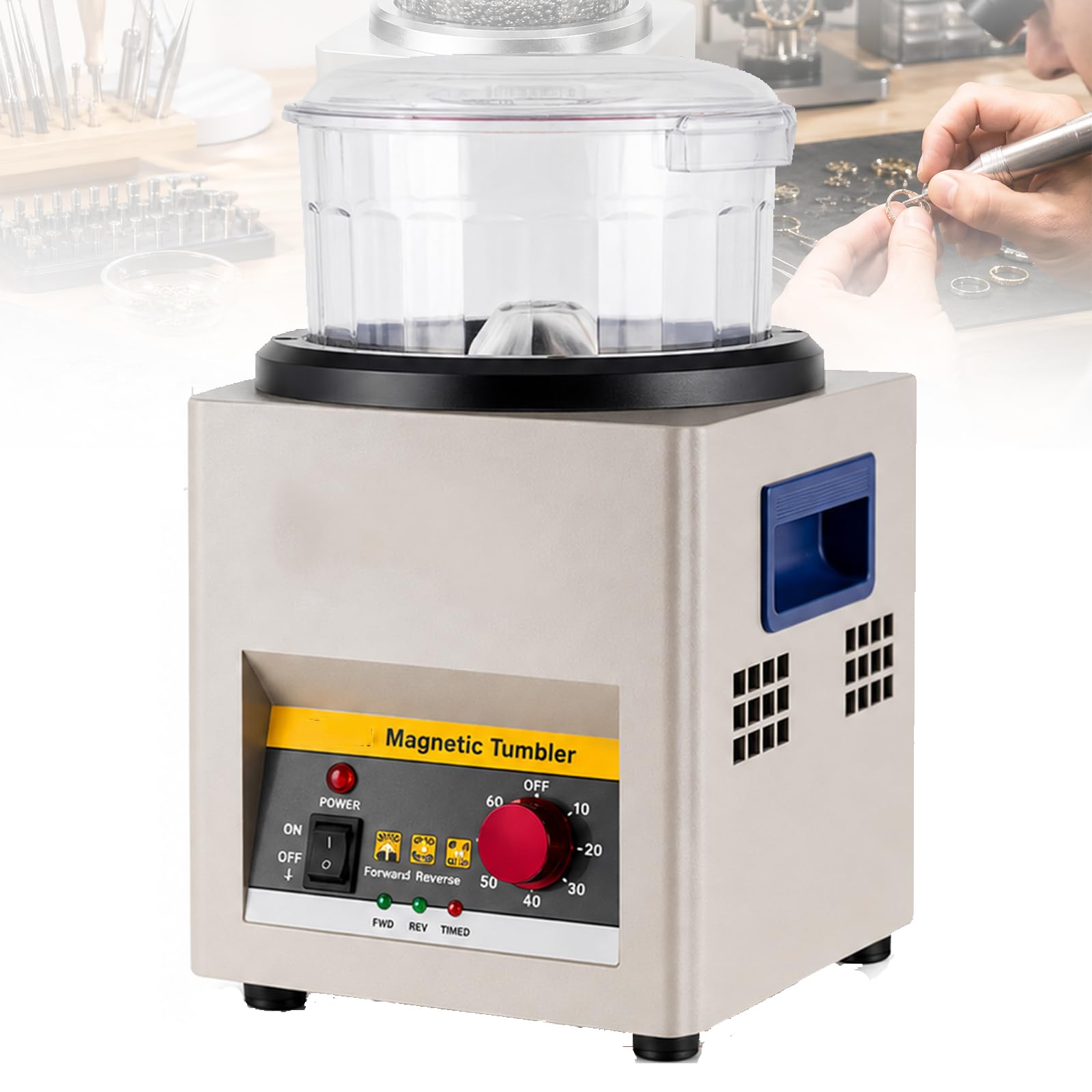 Polerka Magnetyczna 600 g 2000 RPM do Biżuterii i Części Metalowych
