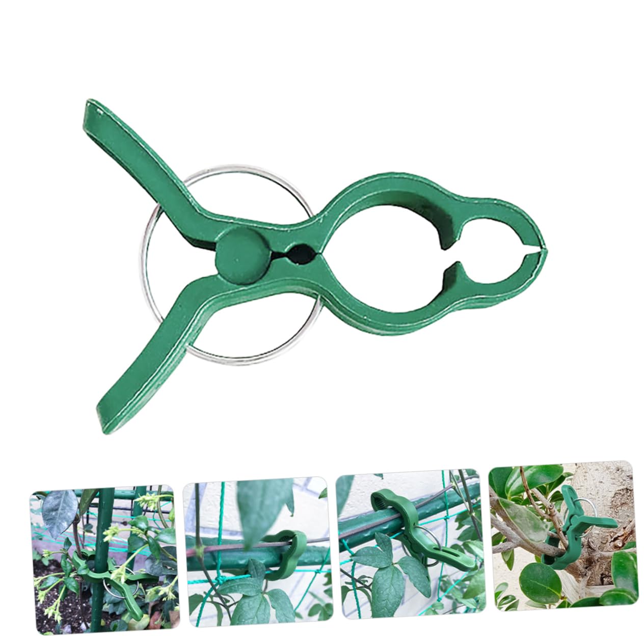 BESPORTBLE 3 Sätze Gartenclip-Set Stützclips Für Pflanzenstämme Abstecken Pflanzen-stützklammern Gitterclips Bieger Gartenclips Pole Kirschtomaten Stangen Stand Fix Green Plastik 60 Stück * 3