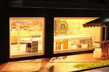 スタバの海と家 ジオラマ Amazon.co.jp: 即納 G-FANS 164 スターバックス ジオラマ 点灯