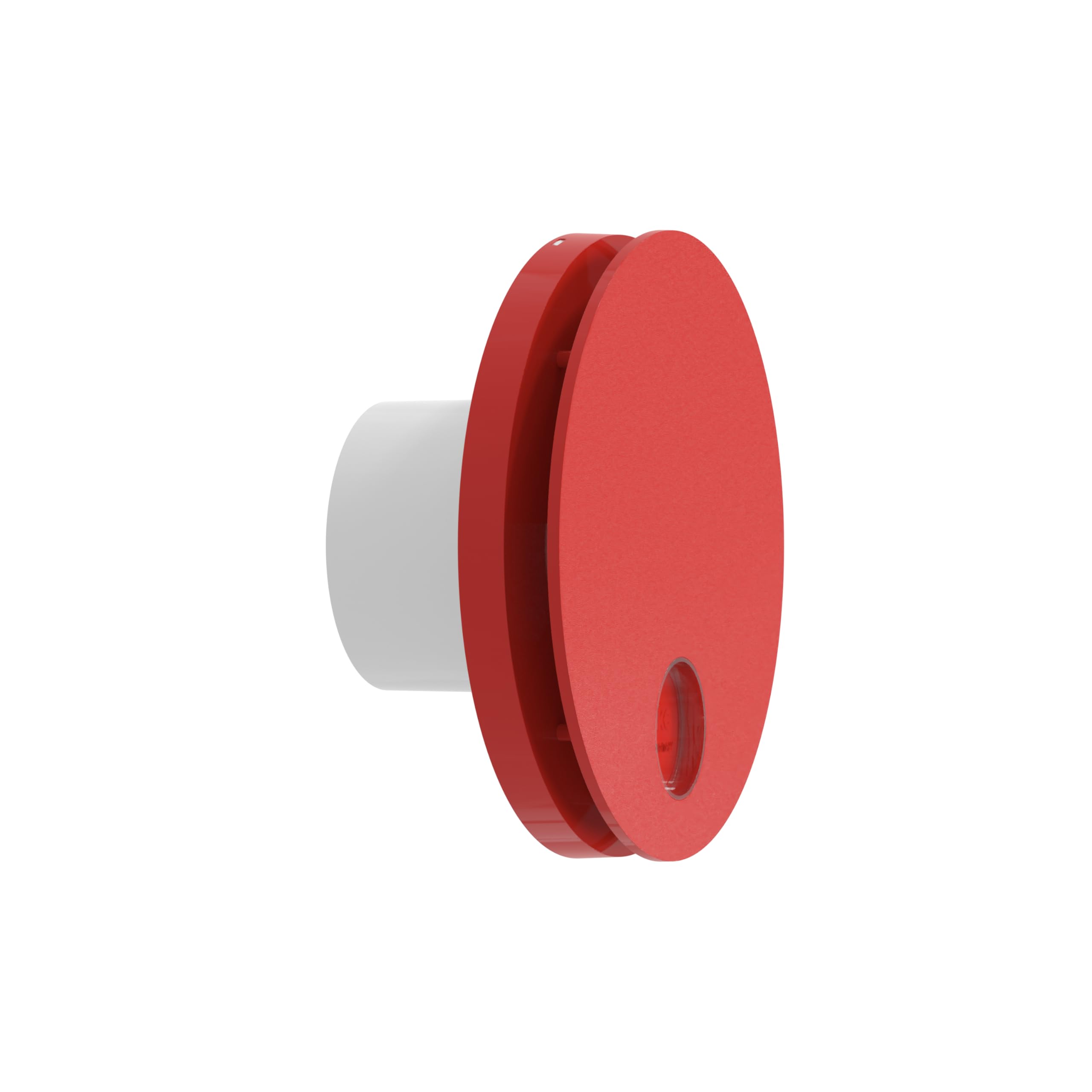 plikc Wifi-Wandventilator mit axialer Absaugung Serie Ario W – Stromversorgung 230 V AC – 100 % Made in Italy (Rot, Bohrung Ø98)