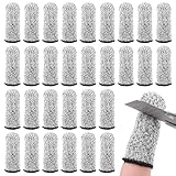 COMNICO Schnittfester Fingerschutz, 30 Stück Fingerabdeckungen, rutschfeste, wiederverwendbare Handschuhe, Fingerärmelschutz, schnittfester Fingerschutz für die Arbeit in der Küche und Skulpturen
