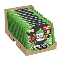 RITTER SPORT Crunchy Hazelnut, Tavoletta di Cioccolato al Latte con Nocciole in Pezzi