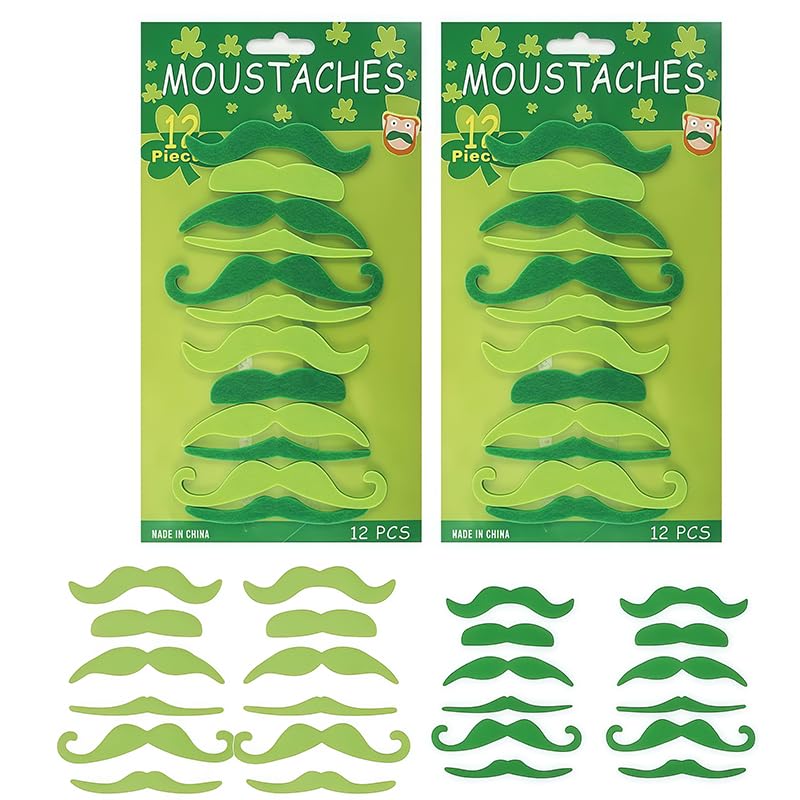 St. Patrick's Day Mustache,St. Patrick's Day Fake Mustaches Beard,Cosplay Costume Accessory for Irish Party Supplies
