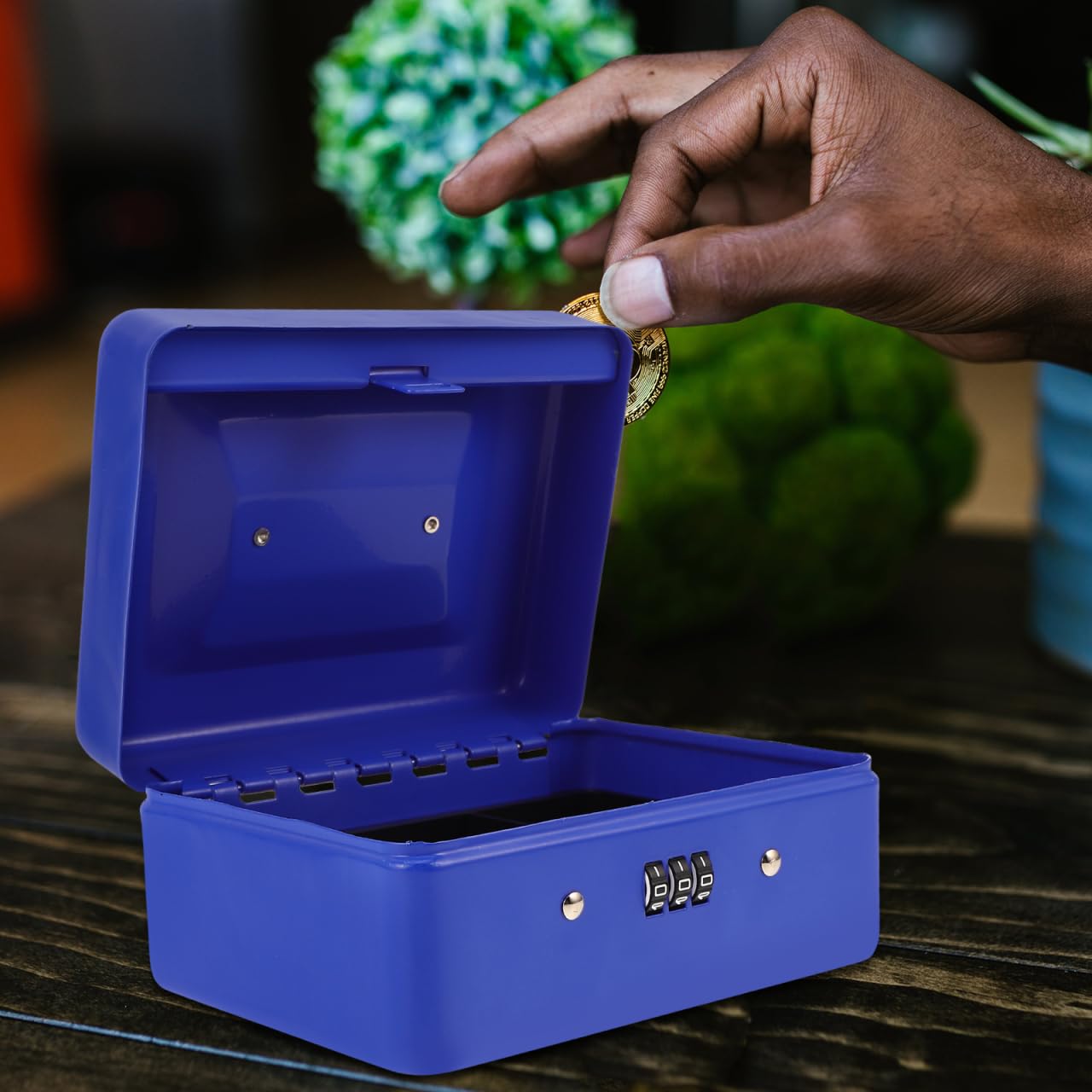 SEWACC Boîte à Métallique Verrouillable Petite avec Plateau Amovible Organisateur Portable Sécurisé pour Billets et Caisse à Verrou Robuste pour Domicile et Bureau