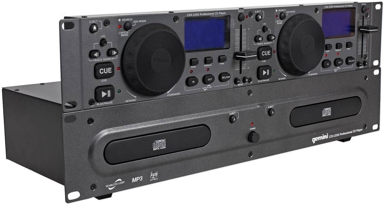 Gemini CDX2250 Dual 2U CD/Mp3 Mobile Player