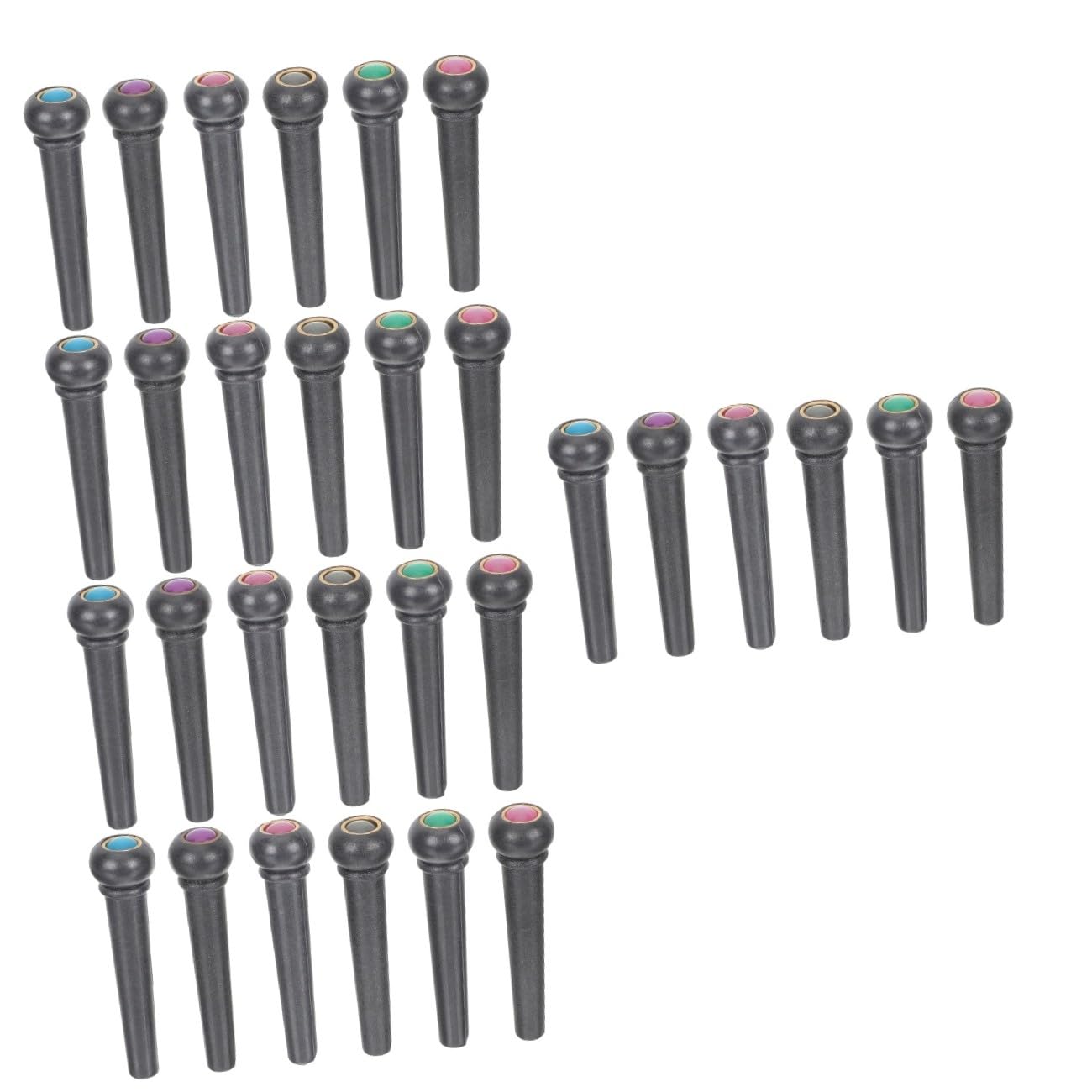 TOYANDONA 30pezzi Piroli Per Chitarra Folk Acciaio Da Accessorio Per Strumenti Musicali Pegs Per Corde Di Alta Qualità Per Chitarre Acustiche e Folk Facili Da Installare e Resilienti