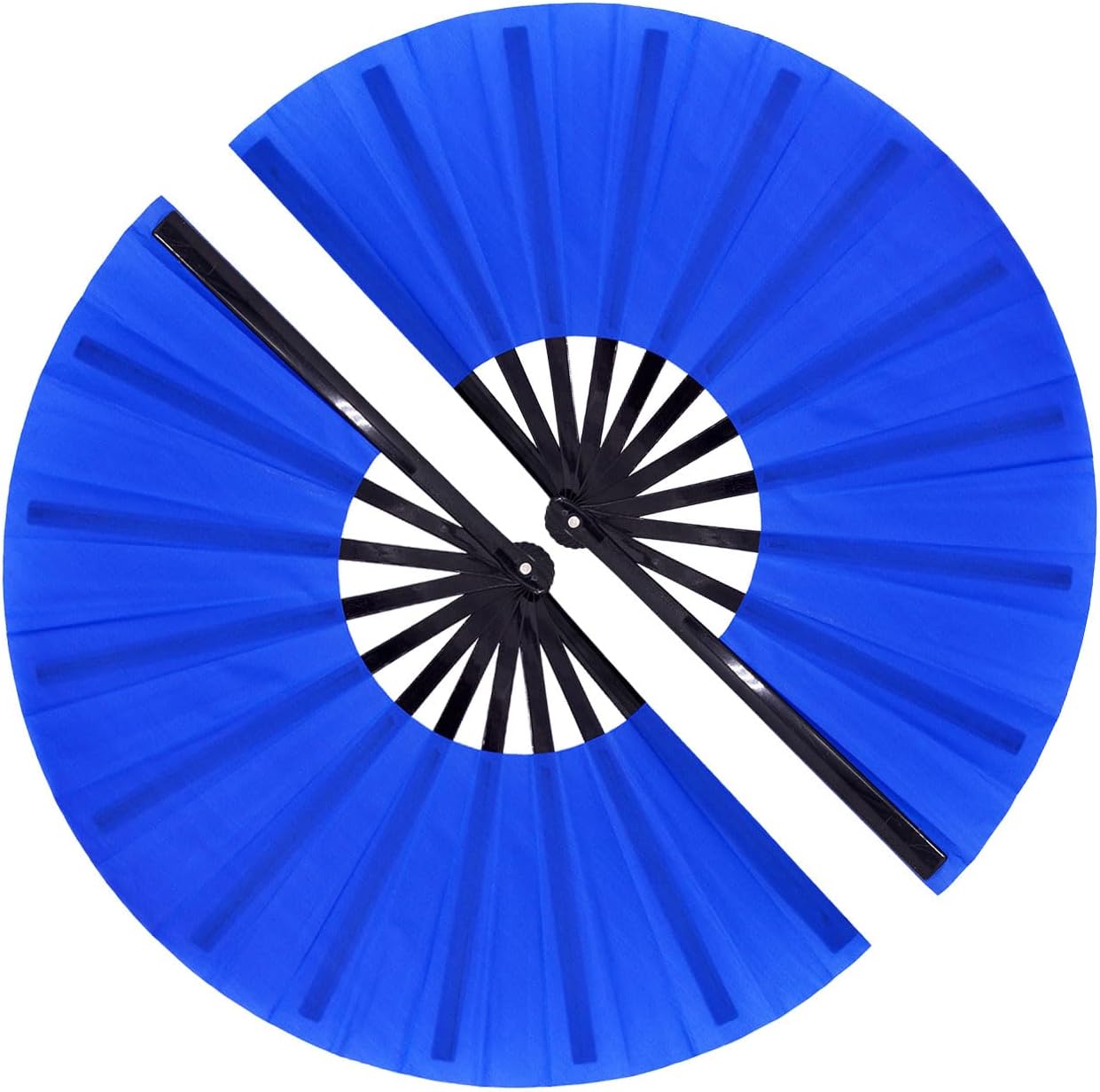 Amajiji Rave Fan, Large Clack Folding Hand Fan Line Dance Popping Fan, Big Handheld Clap Fans for Line Dancing EDM, Music Festival, Club, Event, Party, Performance 2 Pcs (Pink)