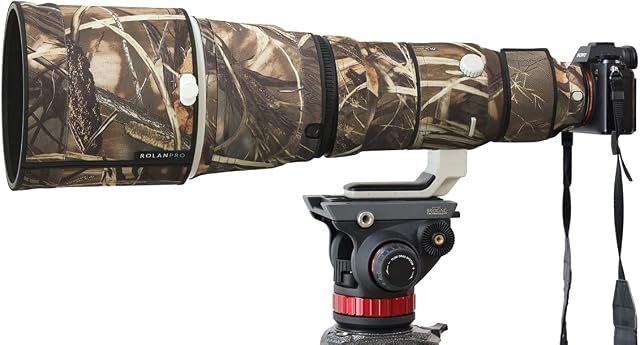 ROLANPRO Nylon Waterproof Lens Camouflage Rain Cover for Sony FE 600mm F/4 GM OSS Lens Protective Case Guns Clothing