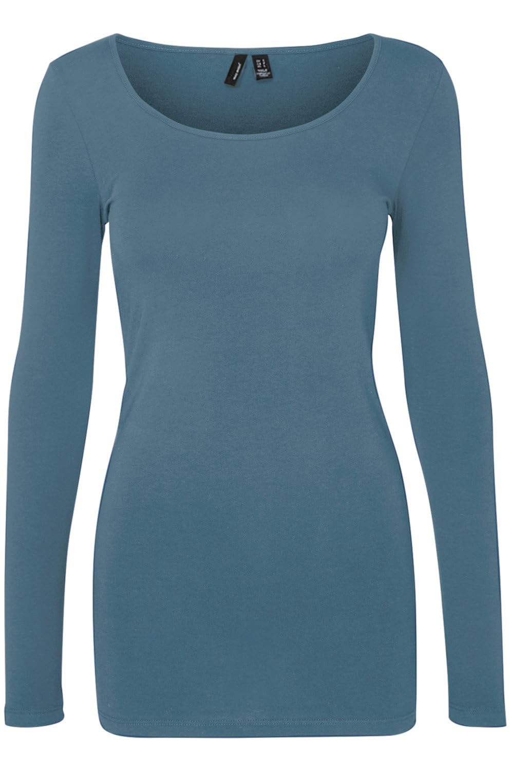 VERO MODA Damen VMMAXI My LS Soft Long U-Neck, Bluestone, L