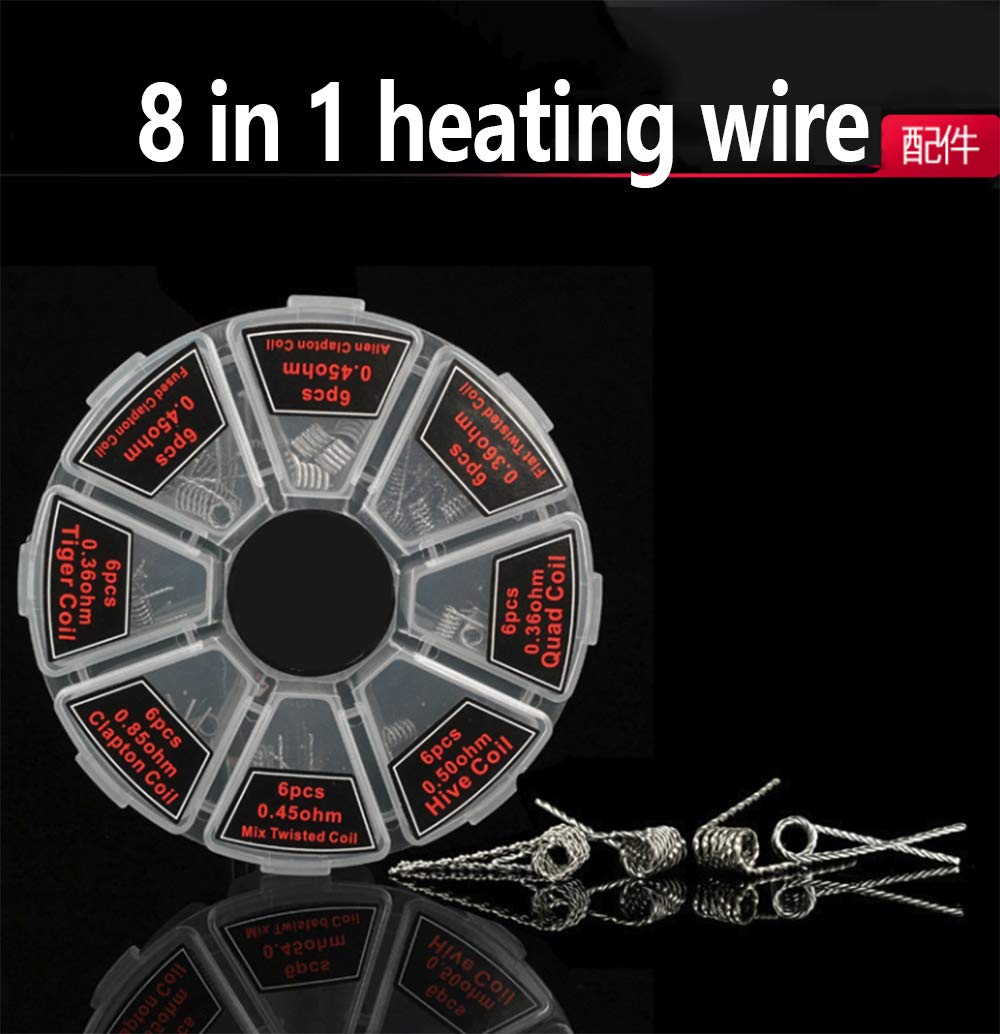 80 Bobine Prefabbricate Per Fil Di Resistenza - Kit 8 In 1 Con Bobine Precompilate Per Svapo