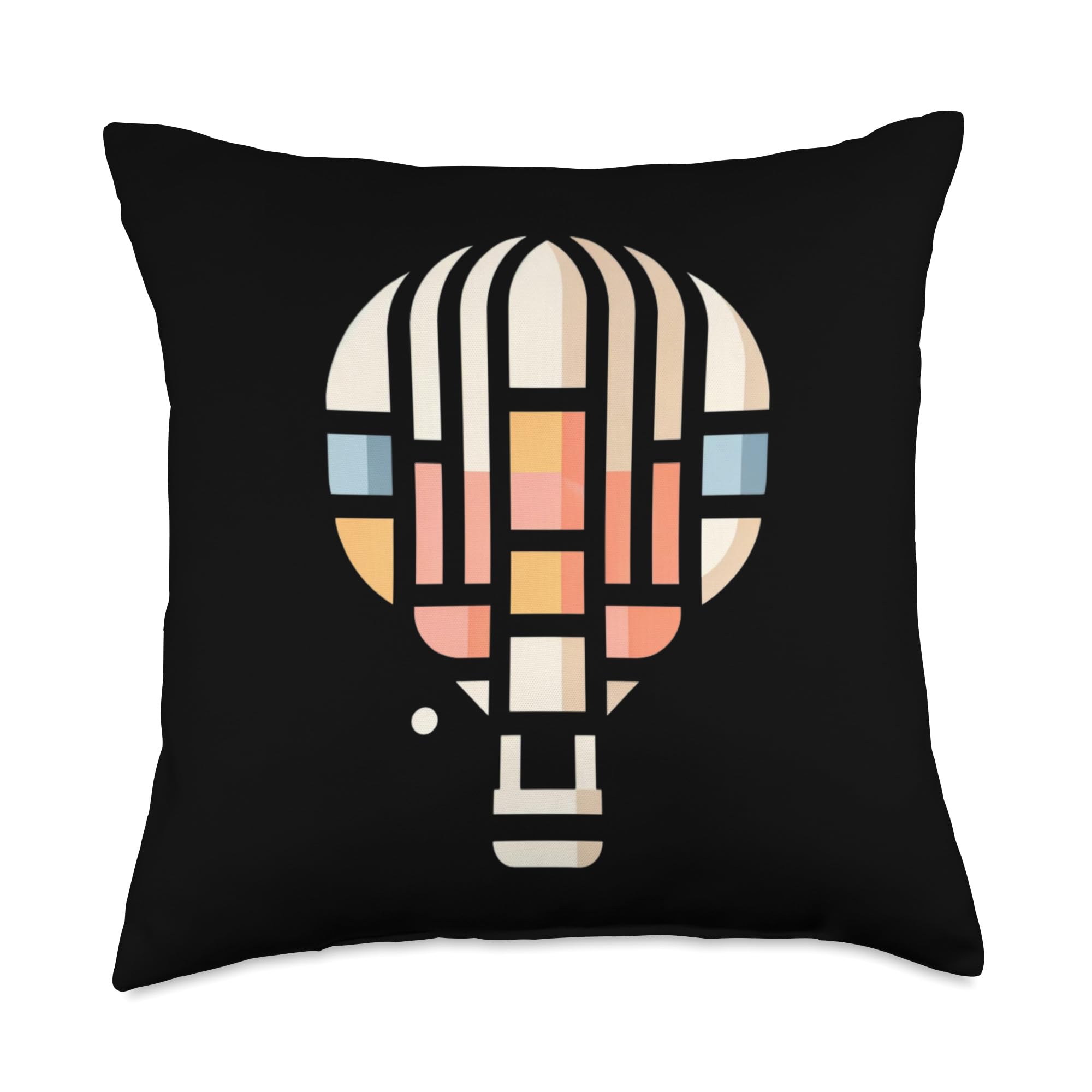 Skyward Creations Modern Geometric Balloon Design for Enthusiasts Throw Pillow, 18x18, Multicolor