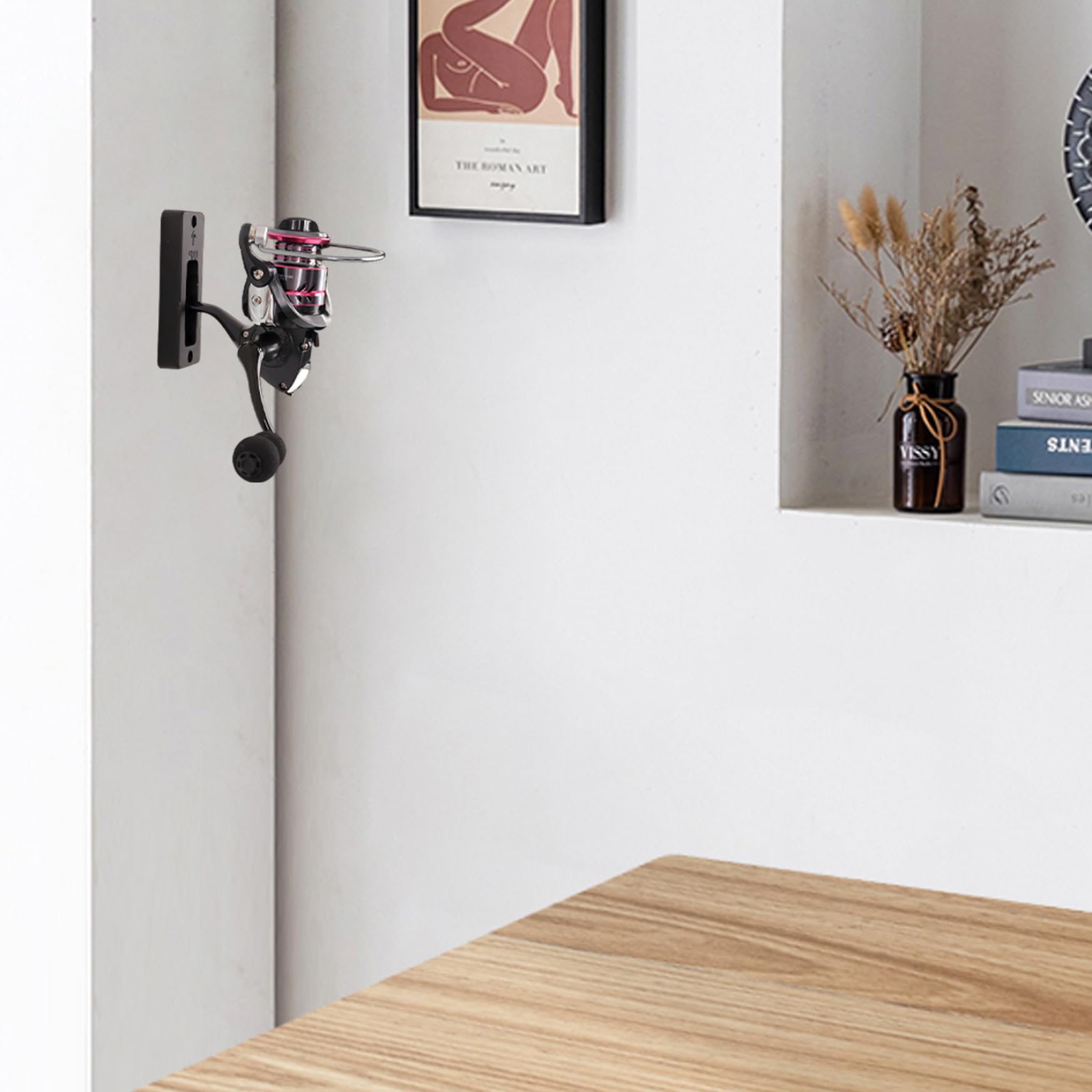 Présentoirs Muraux Supports Muraux Pour Moulinets De Pêche - Lot De 6 - ABS - Rangement Garage Ou Maison Porte Canne A Peche