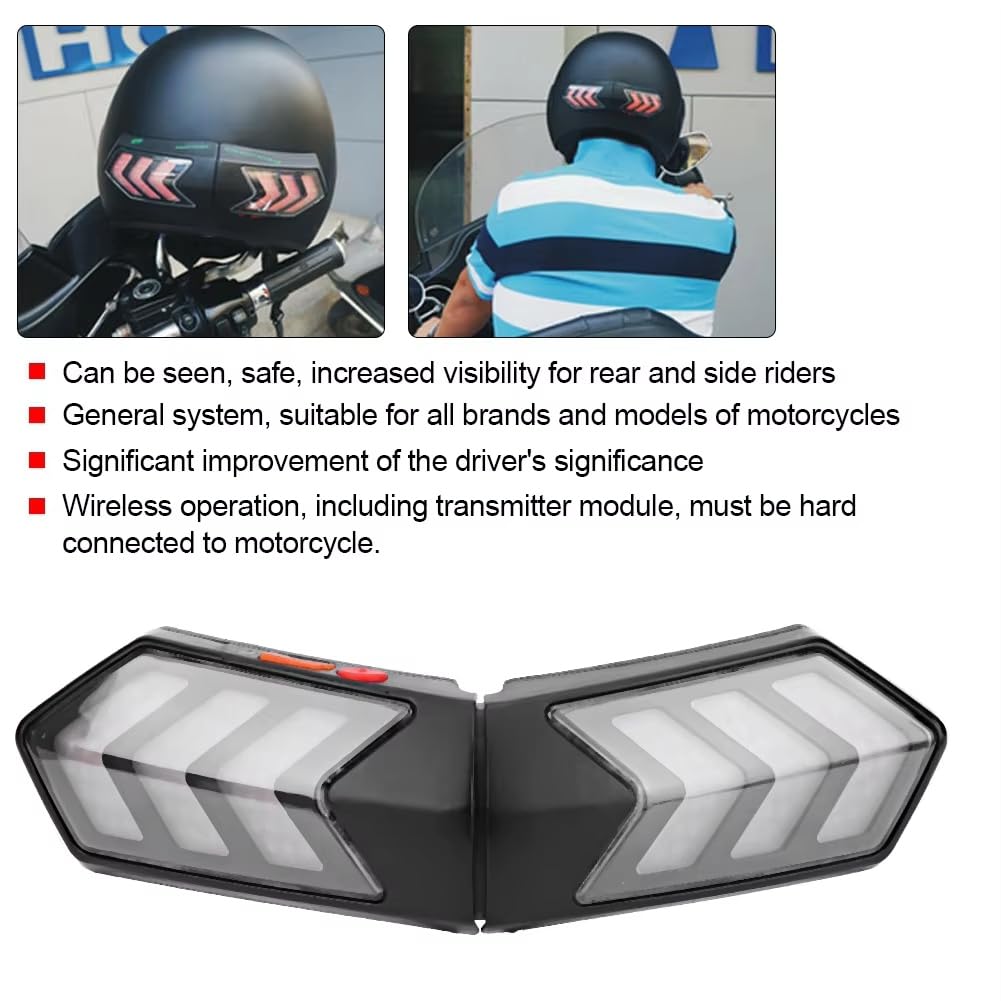 LED -Sicherheitsleuchte Drahtloser Motorradhelm LED -Sicherheitslichtbremse Lichtlatte