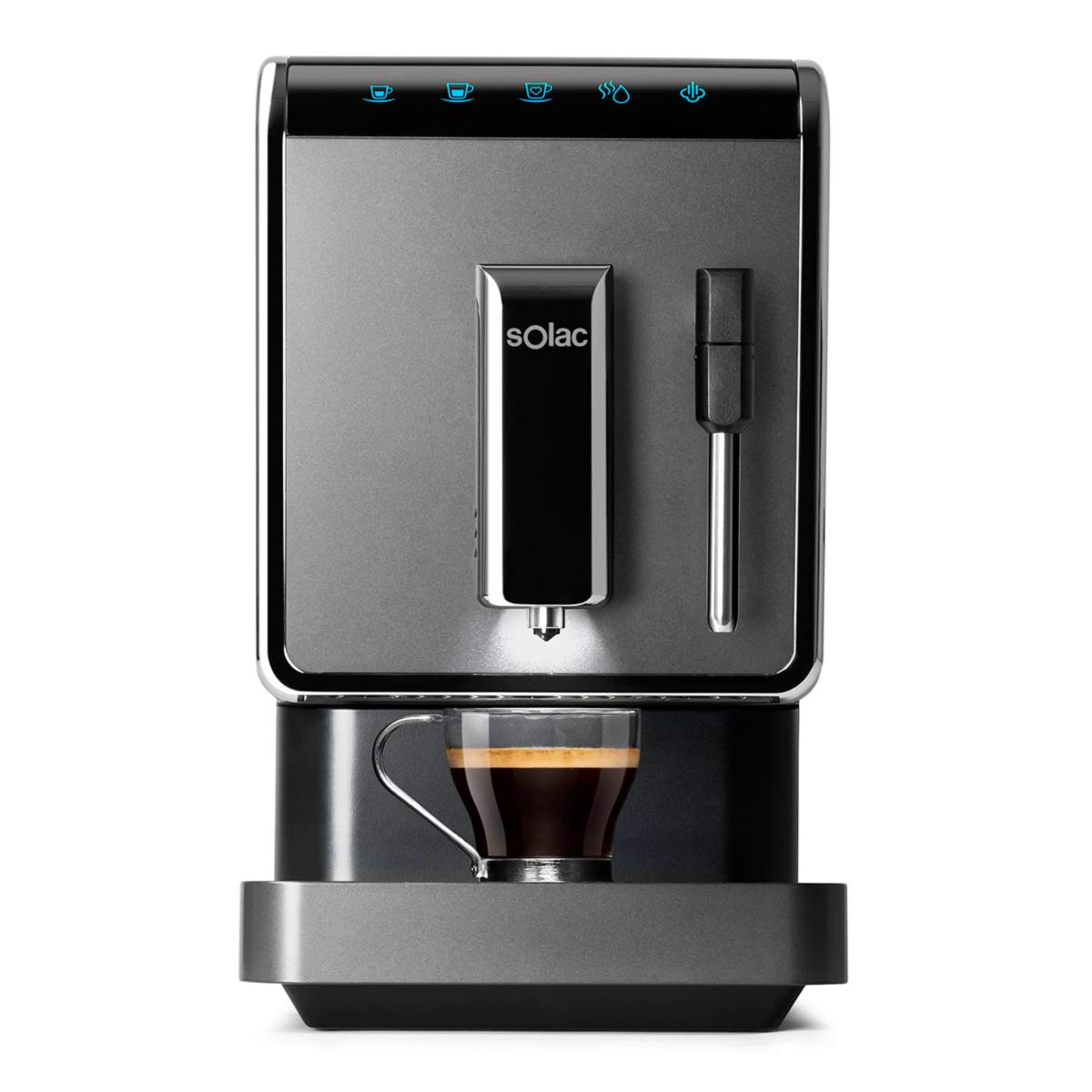 Solac S92011200, machine à espresso automatique, 19 bar, compacte 18 cm