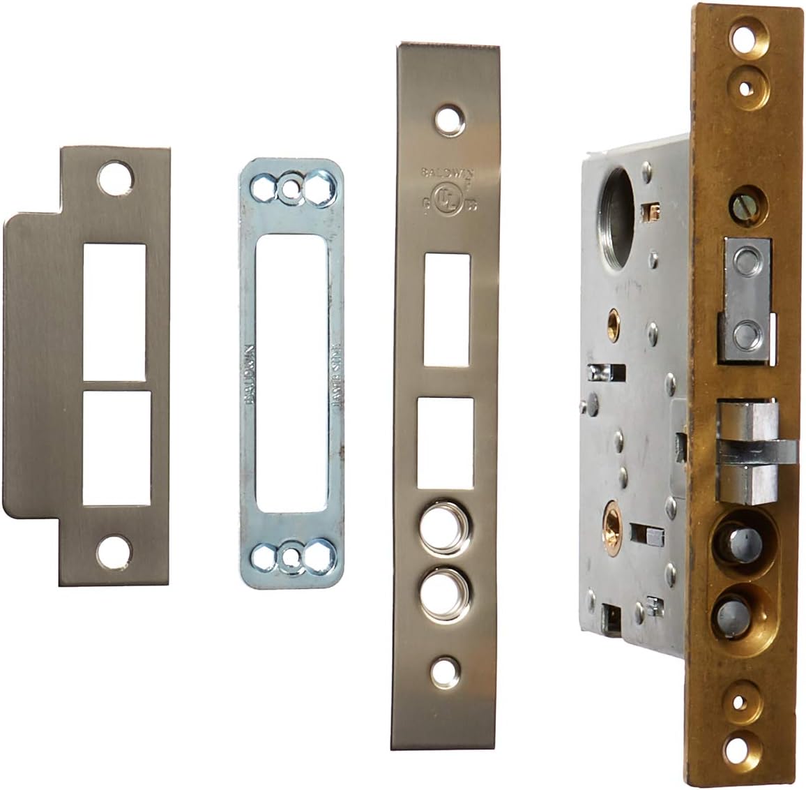 Baldwin 6001.RLS Right Handed Lever Strength Entrance and Apartment Mortise Lock, Satin Nickel