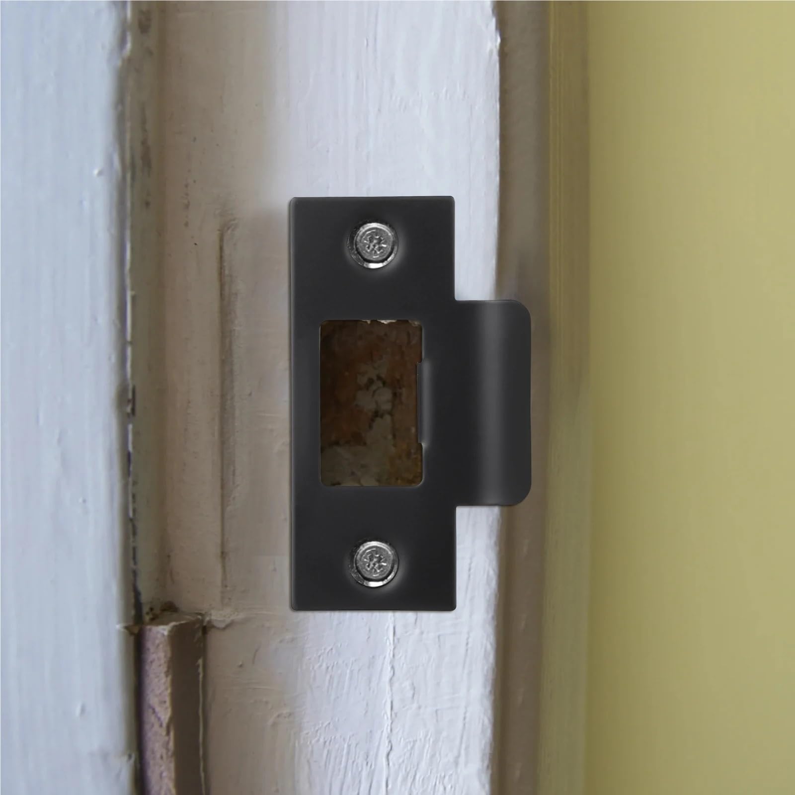 Lot de 20 plaques de gâche de porte avec boucle de languette, pêne dormant, plaque de renfort de sécurité pour porte