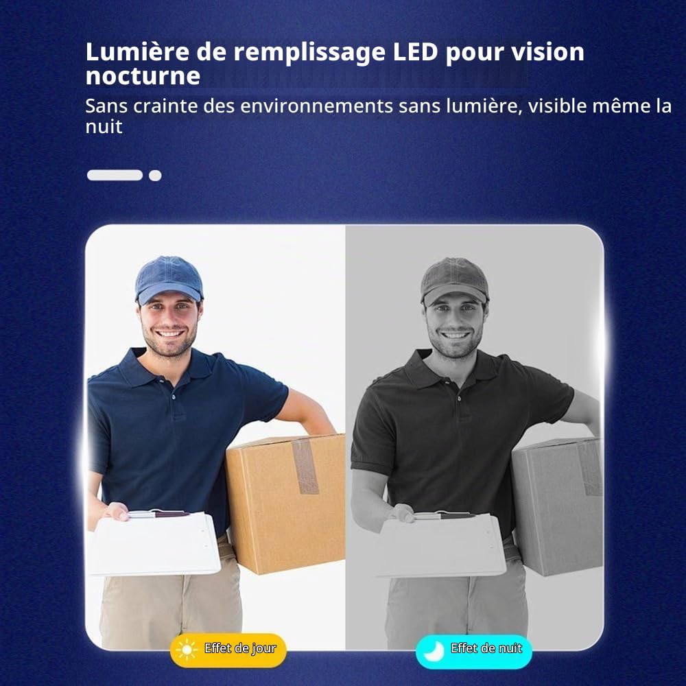 Sonnette Sans Fil Exterieur Etanche Zeerkeer IP69 Visiophone Sans Fil Avec écran IPS De 4.3 1080P Pas de WIFI Requis Interphone Video Vision Nocturne Infrarouge Sonnette Volume Très Fort Vision : 170°