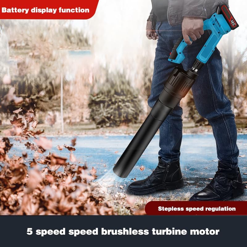 Generic Cordless Leaf Blower, 4000mAh Battery, Lightweight, Blue