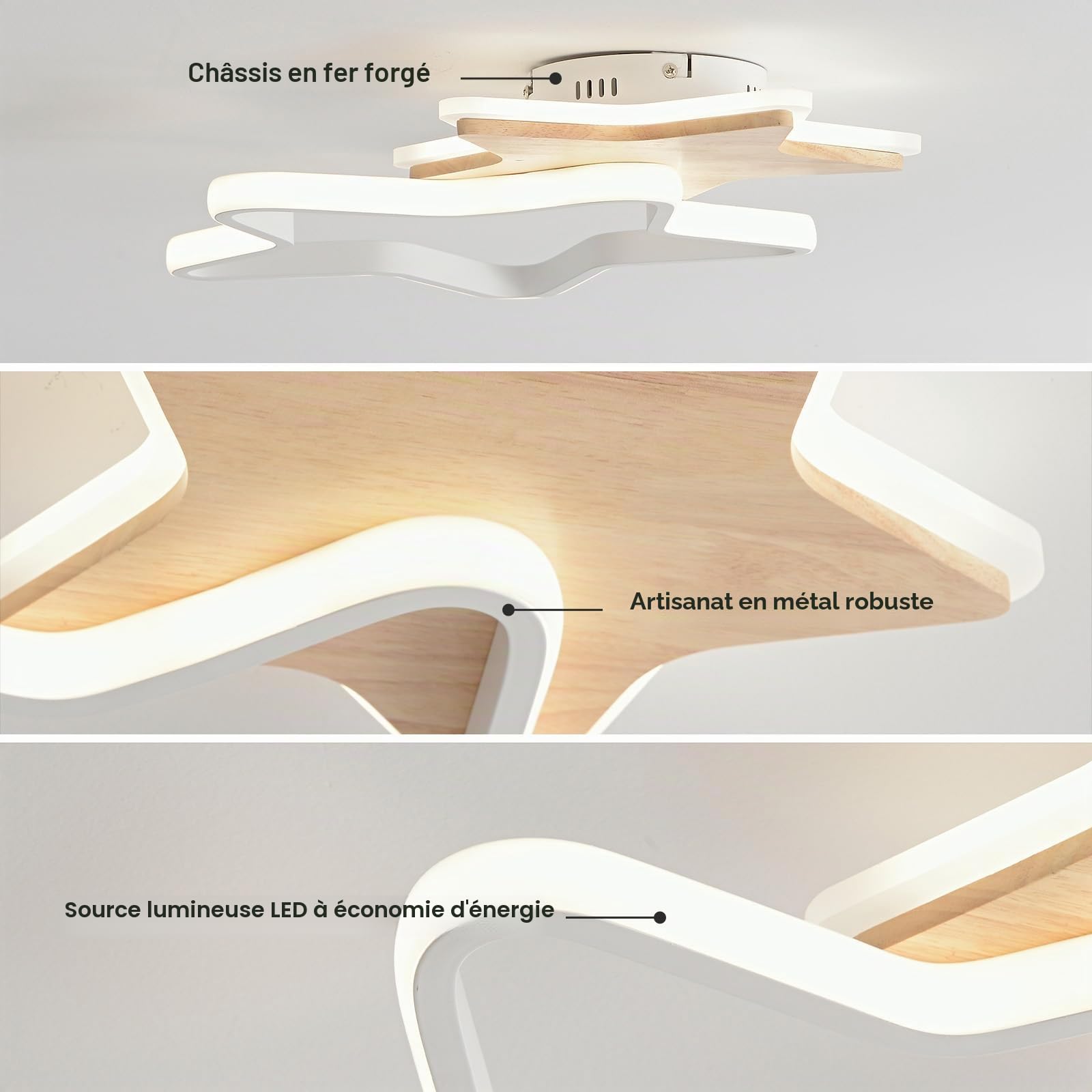 Plafonnier LED, Plafonnier 26W pour Chambres d'enfants, Luminaire Chambre 40cm Avec Variateur d'intensité et Télécommande
