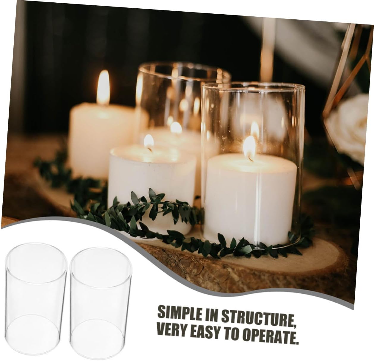 MAGICLULU 3pcs Hurricane Candle Holder for Desktop Boho Decor Taper Votive Candle Holders Glass Shades