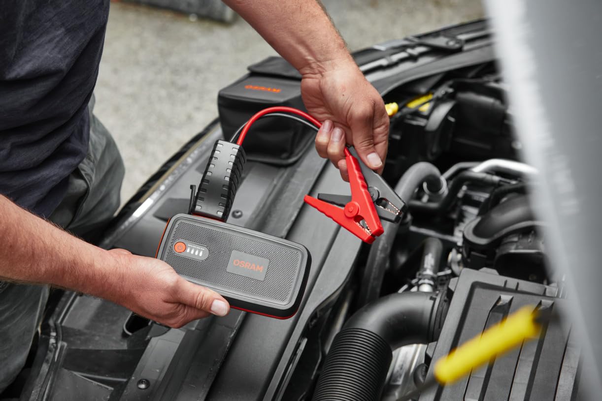 OSRAM BATTERYstart 300, démarreur au Lithium 13000 mAh pour véhicules à Moteur Essence jusqu'à 6l et Moteur Diesel 3l