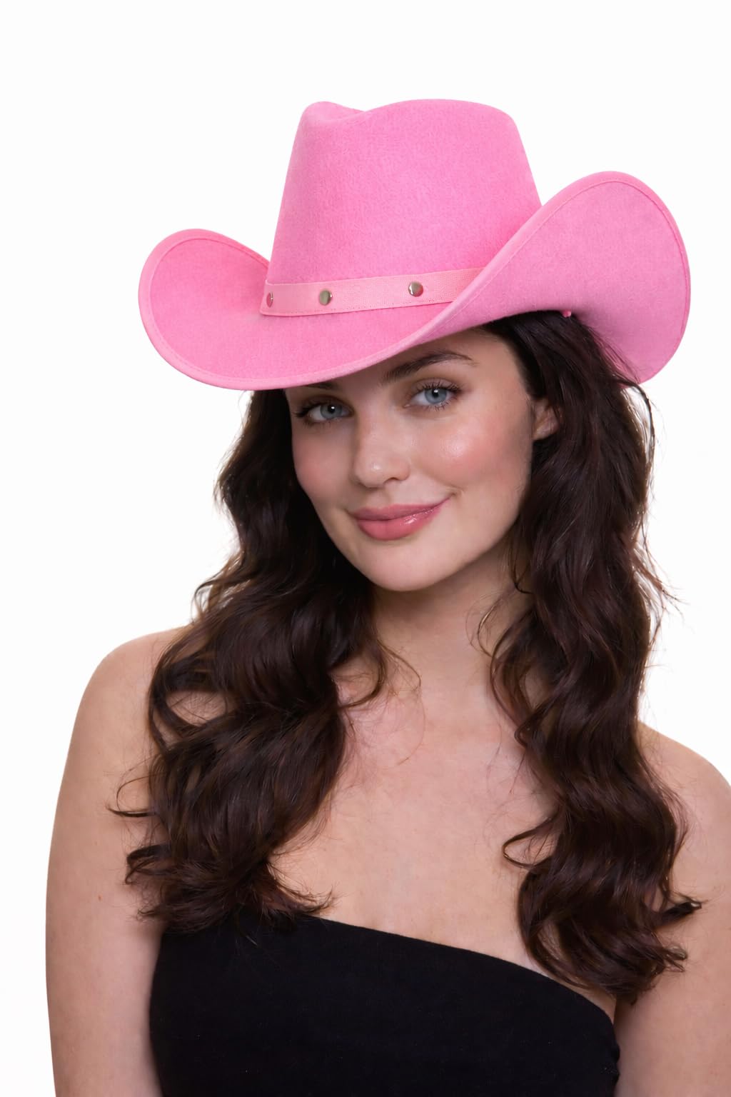 Wicked Costumes Pink Cowboy Hat for Women โ Western Cowgirl Fancy Dress Accessory for Festivals, Hen Parties & Country Music Events โ One Size