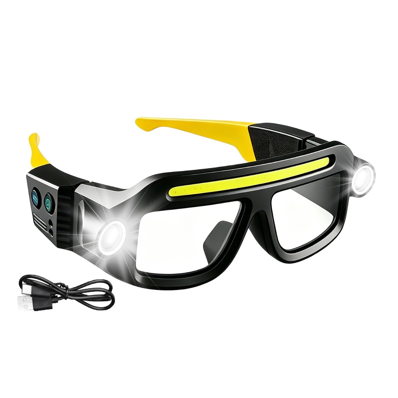 Gafas de seguridad luz LED recargable evita fatiga visual en reparación y lectura 8