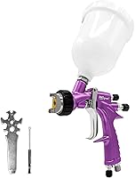 Vista 7 de HVLP - Pistola pulverizadora de pintura de aire, alimentación de sifón, capacidad de 1000 CC, con boquilla de 0.06 pulgadas, pistolas