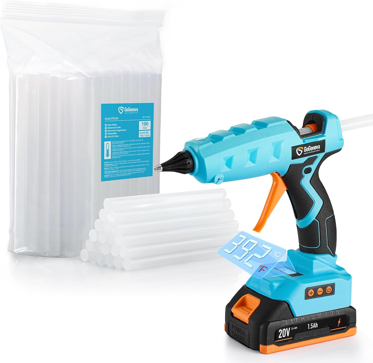 Full Size Cordless Glue Gun Kit With 112Pcs Sticks