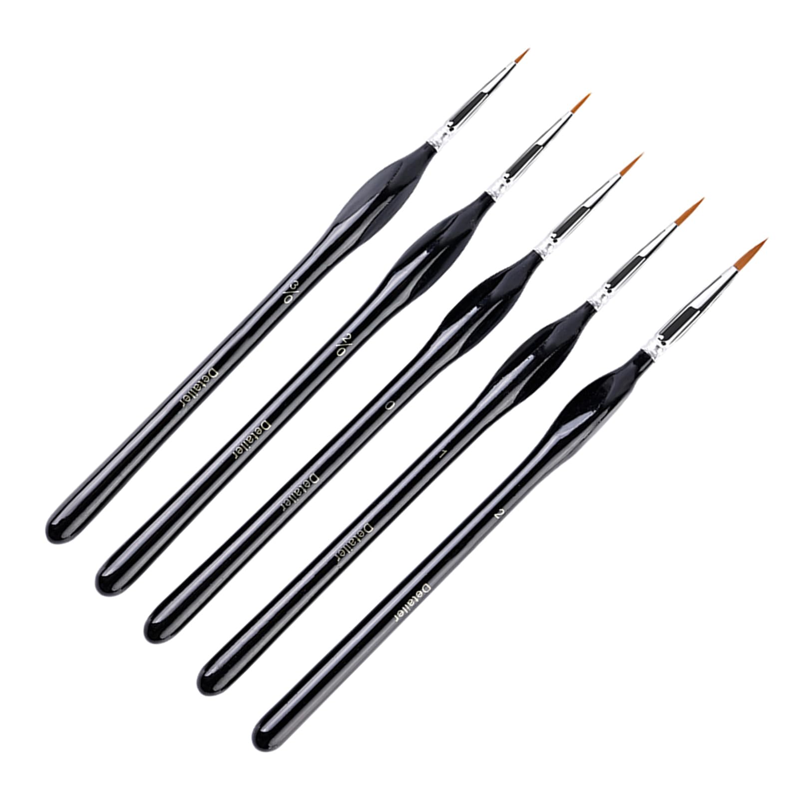 5 Pcs Thin Painting Brush Fine Detail Set Miniature Brushes for Watercolor Oil Painting Thin