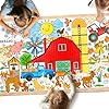 Gatherfun Farm Animal Party Giant Coloring Poster 315X 72 Inches Versatile Classroom Wall Decor Birthday Activity Farm Poster or Table Cover for School Parties and Special Events