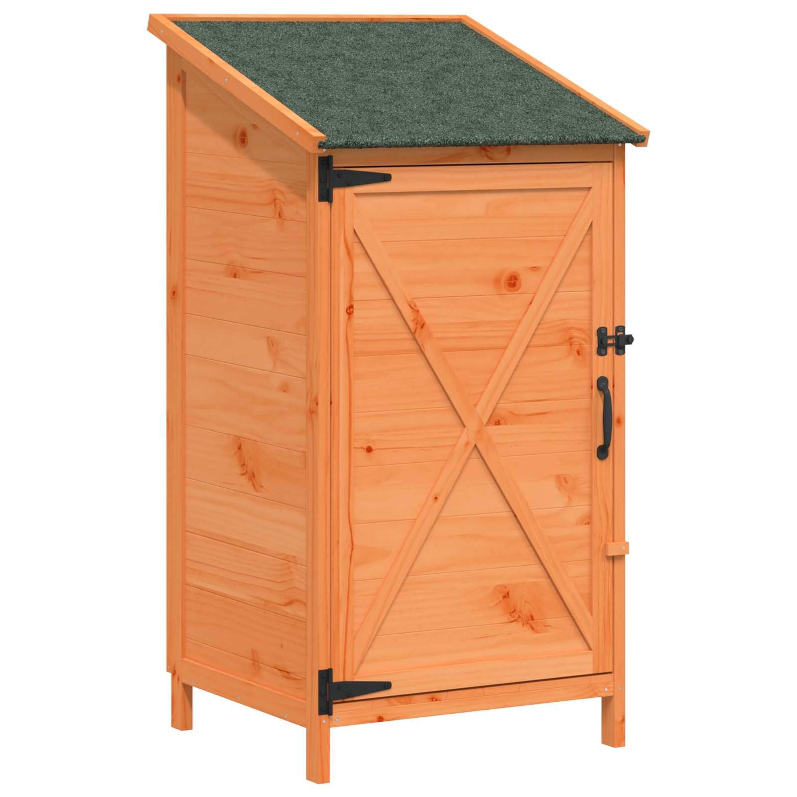 Domek ogrodowy brązowy 59,5 x 56 x 113,5 cm lite drewno świerkowe do