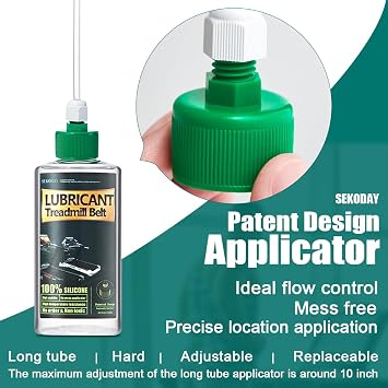 SEKODAY Silicone Treadnmill Belt Lubricants/Lubes, High Temperature Resistant and Stable Lubricant,with Hard Application Tubes and Precision Screw Caps for Easy Use