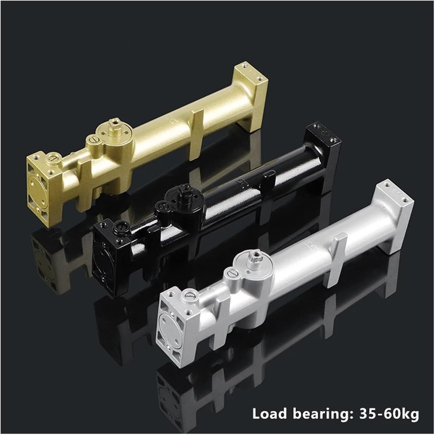 Hydraulic Buffer Automatic Door Closer 60KG to 80KG Adjustable Speed Closing Equipment Mute Soft Hardware(Dumb Black)